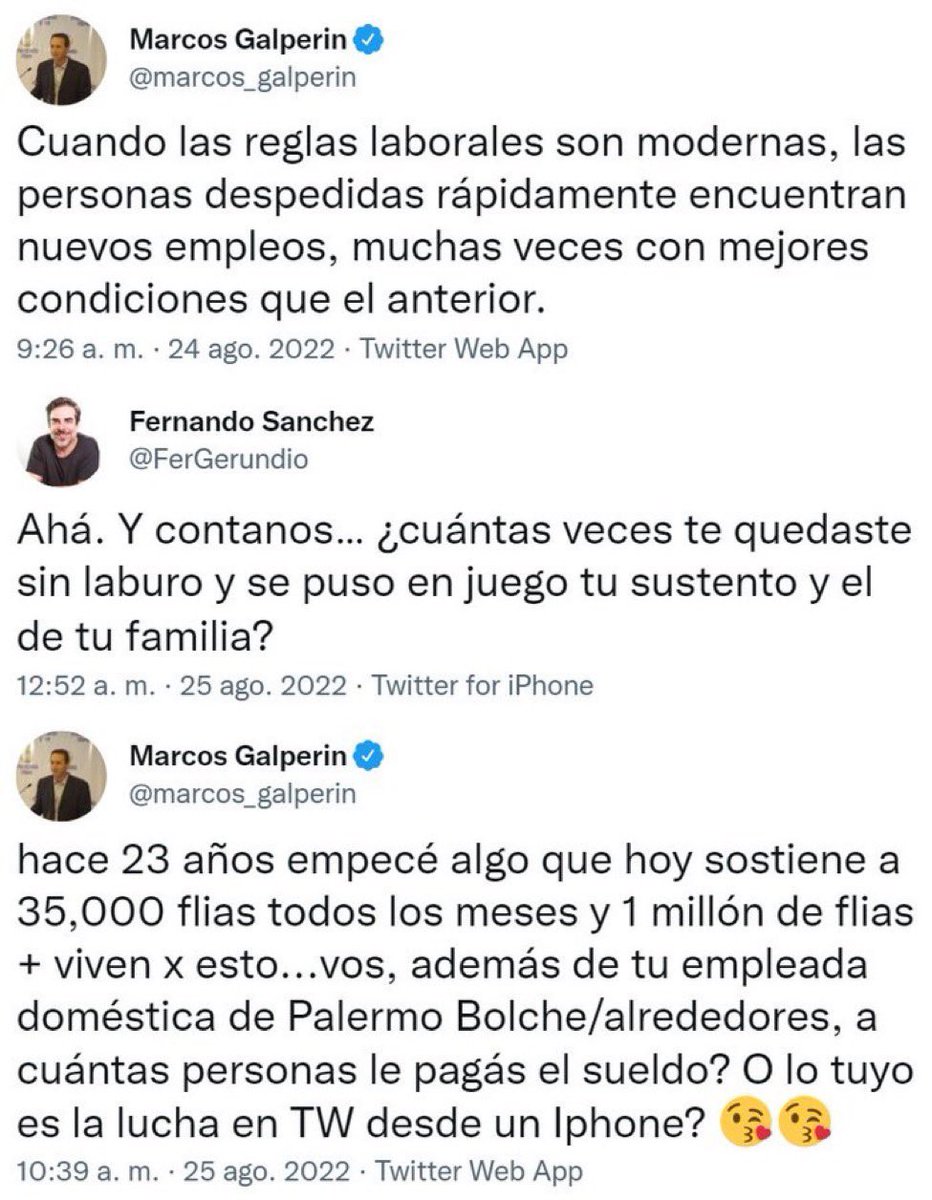 Galperin vs Zurdo de revista Barcelona
La cerrada de tujes se escuchó desde Saturno