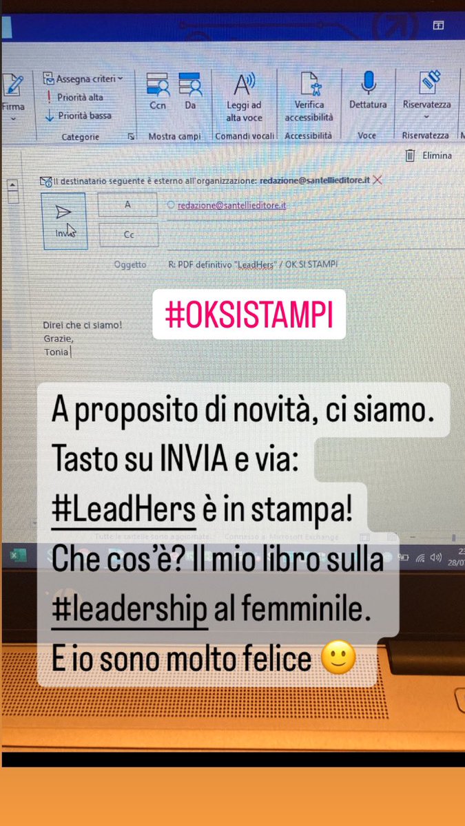 Novità in arrivo. E io #felice.
Si chiama #LeadHers e lo conoscerete presto.