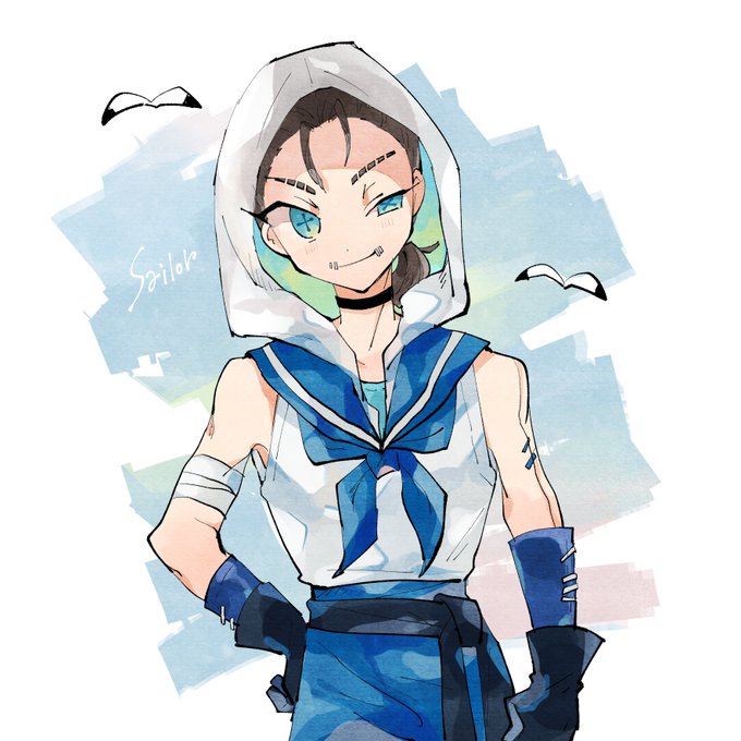 ゆずきさんが傭兵を描いてくれました!絵柄も色味も可愛すぎる…! 