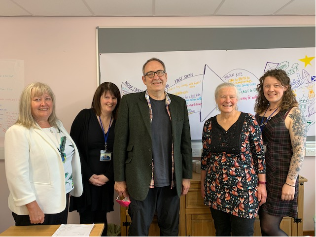 RhodaGrant's tweet photo. Fantastic to be in Shetland this week, catching up with @thebeatcroft and the inspirational team at Shetland Community Connections.  Julie, Catriona and Zoe chatted to us about offering creative and personal support to people of all ages from across Shetland https://t.co/y34nezuOVP