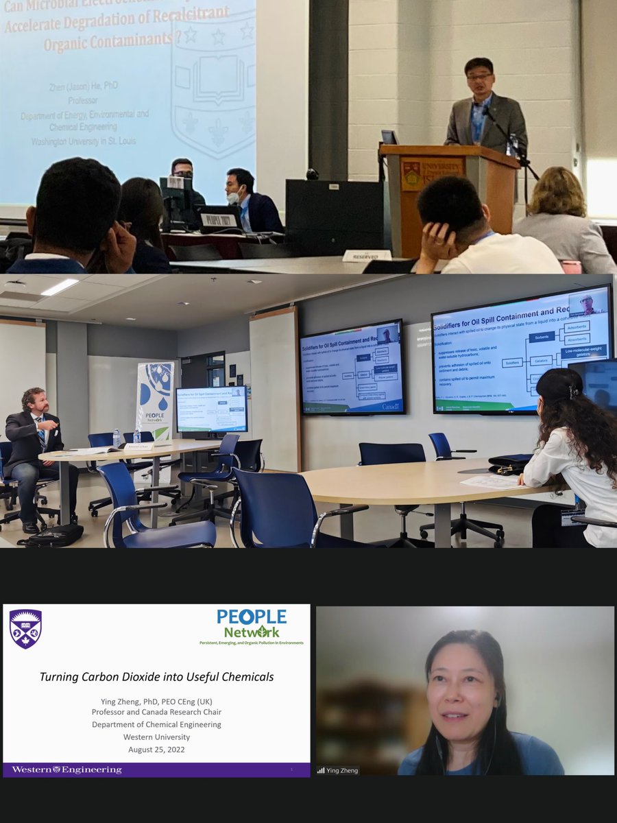 people_ntwrk's tweet photo. Inspiring technical sessions - keynote speeches by Drs. Zhen (Jason) He @Zhen_Jason_He, Linday Houjet, Stanislav R. Stoyanov, and Ying Zheng, as well as oral presentations on wastewater treatment, oil spill response, and climate change adaption. https://t.co/8T17RTkFY7