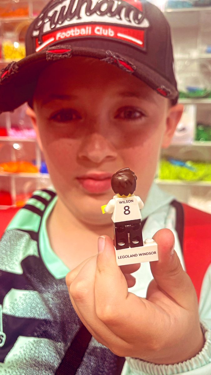MissSimpson86's tweet photo. @harrywilson_ You’ve been turned into a Lego minifigure today at @LEGOLANDWindsor, personalised by my son.  @FulhamFC #FulhamFan https://t.co/z1w29n4OoP