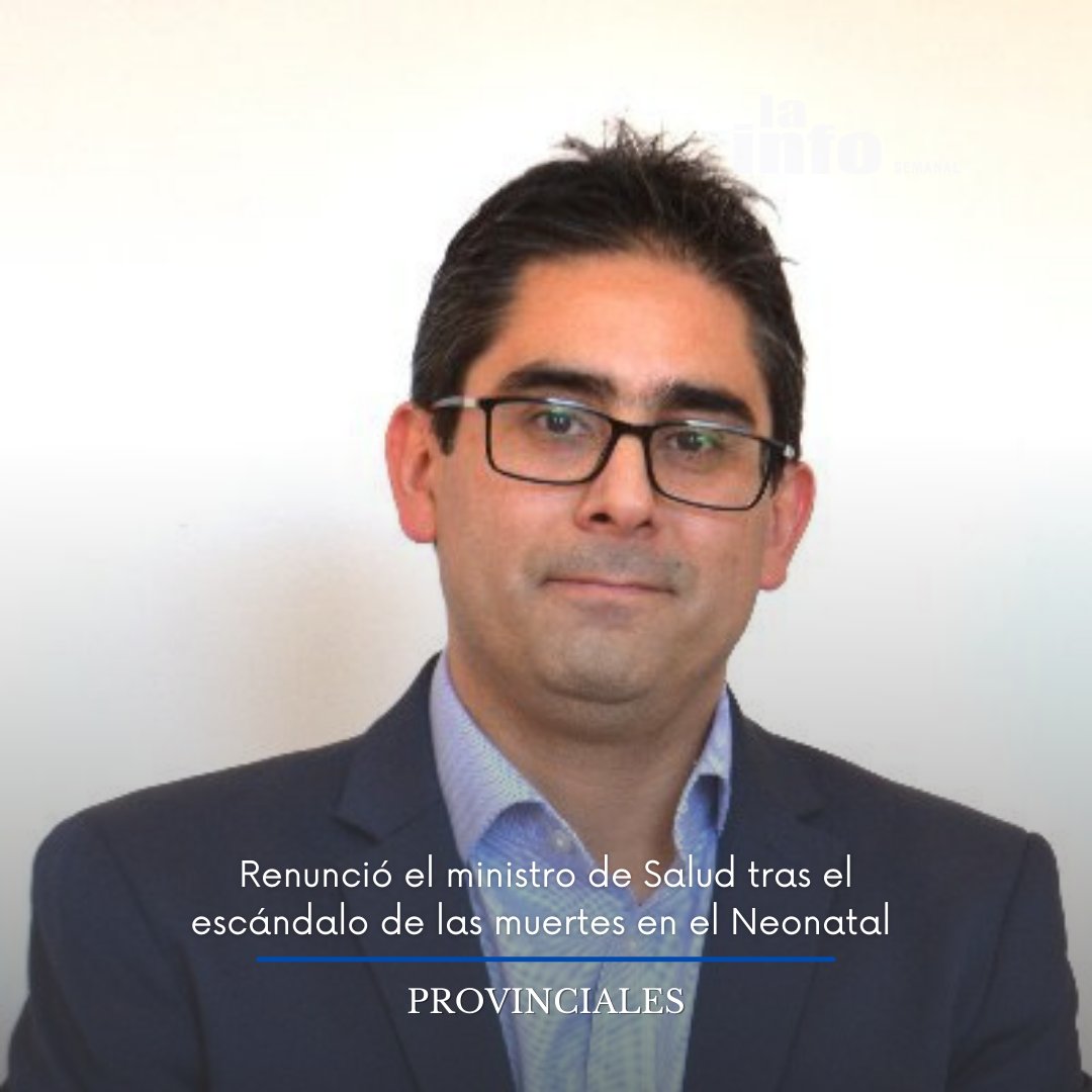 "Lo hago con la misma humildad y servicio que desempeñé la función, y también con el profundo anhelo que los hechos que son de público conocimiento del Neonatal se esclarezcan absolutamente", escribió en su cuenta de Twitter.
Gabriela Barbás lo reemplazará al frente de la cartera