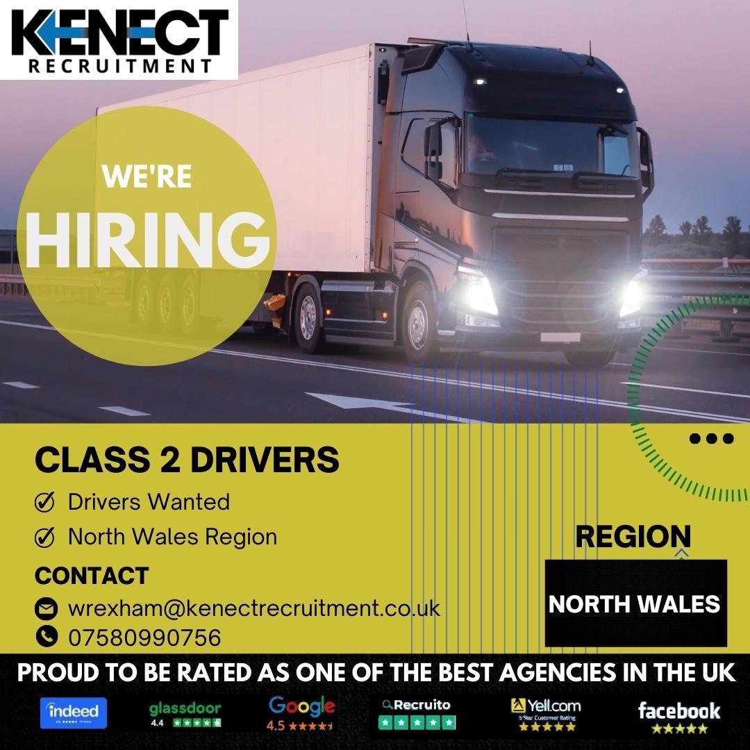 WalesRecruit's tweet photo. Kenect Recruitment have a Vacancies for
CLASS 2 DRIVERS
in Wrexham Area, North Wales.
Contact Details in our BIO.
#recruit #hiring #vacancies #DrivingJobs #Class2Jobs #Class2Drivers #NorthWalesjobs #Wrexhamjobs #ChesterJobs #NWalesHour https://t.co/3tGtMCHHY1