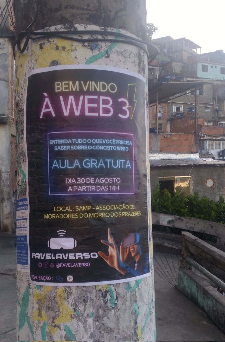 Favelaverso's tweet photo. Inclusão Web 3 na prática.
Vamos juntos tornar esse espaço cada vez mais nosso 😎
#Niftables #Web3Giveaway #CryptoGiveaway #Web3Tech #NFTGalleries #NFTFAVELA #FAVELA https://t.co/UpnNmDxgX2