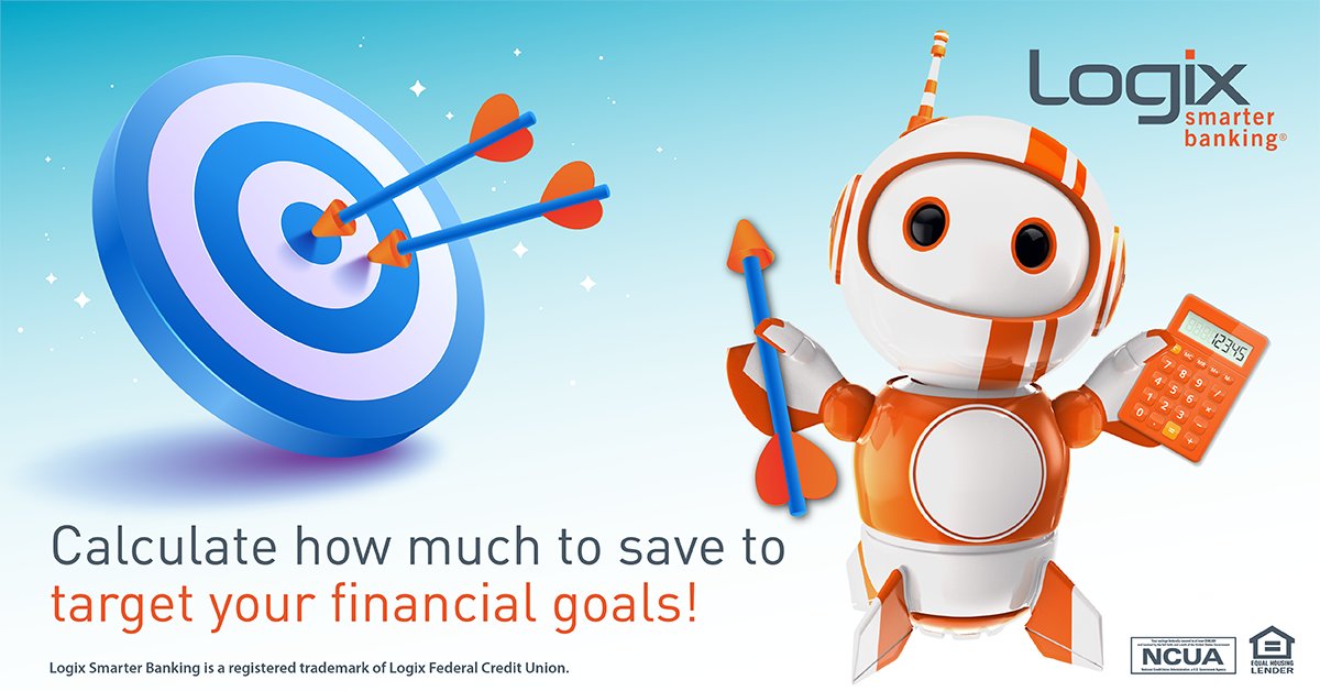 LogixFCU's tweet photo. Logix can help you reach your 🎯 financial goals!
🤔 Find out just how much you need to save with our online calculator at https://t.co/Eo5XPgudIA
#FinancialTipTuesday #FinancialGoals #SmarterBanking #CreditUnion #Logix https://t.co/mfT5VKlhcM