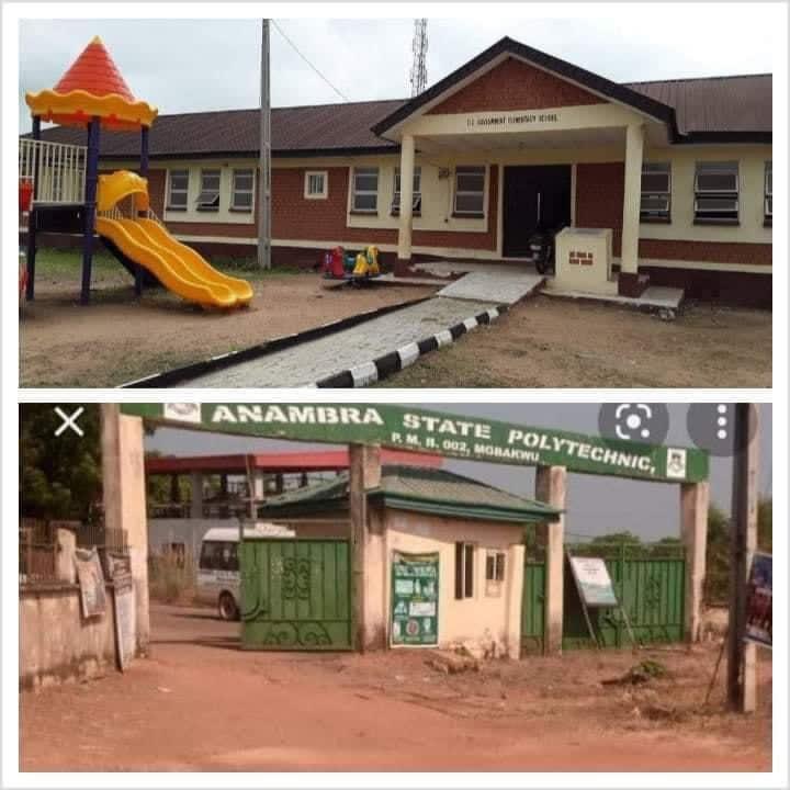 usmanyusuf's tweet photo. The difference is clear, the Above picture is the Primary School In Borno under the Golden Boy, #Shattima while the picture below is the state dilapidated polytechnic in Anambra under Obedient Pit-Obi https://t.co/k9Eg8bEYoQ