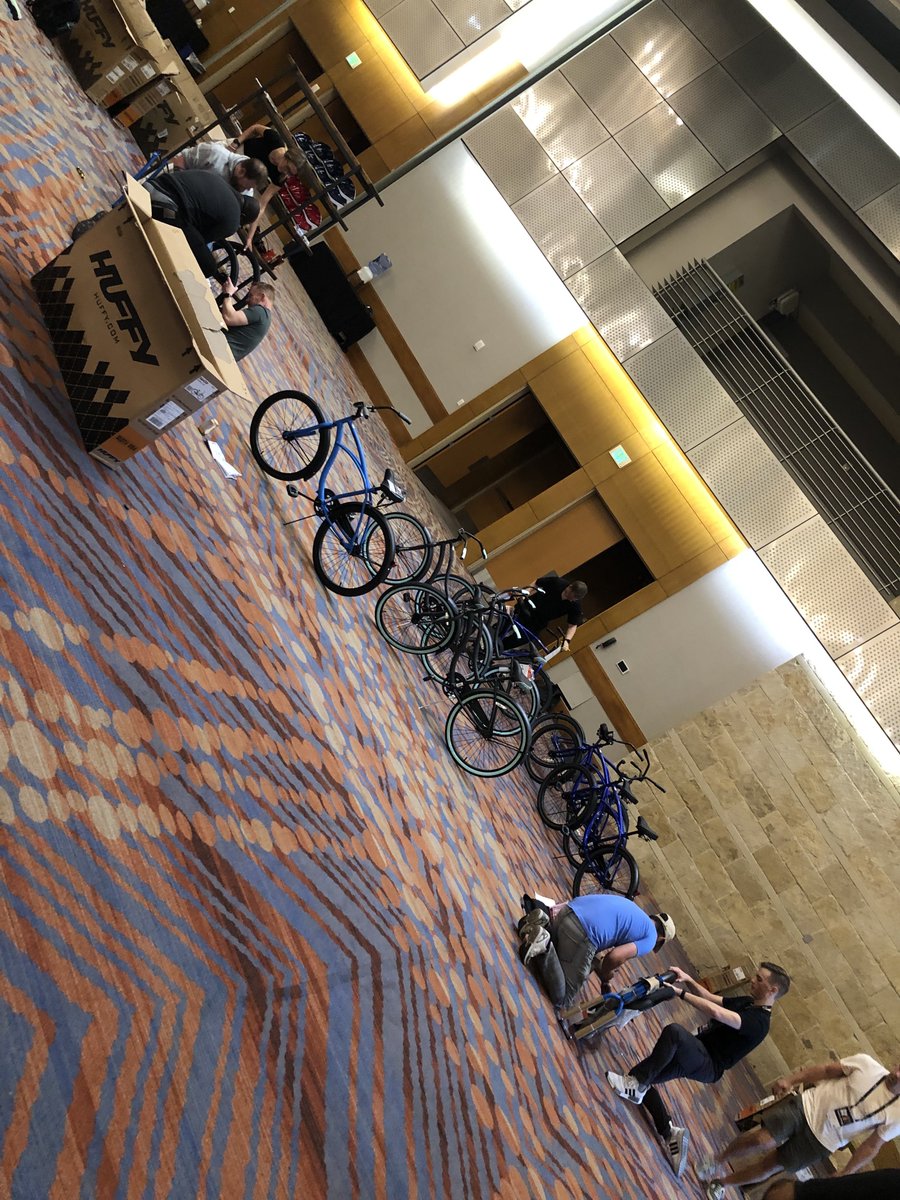 plinqit's tweet photo. Not all business at @moov @fintechdevcon! We're stuffing backpacks for charity and building bikes for children -- great time with great people! #FintechDevcon https://t.co/4FlA3oF2o0