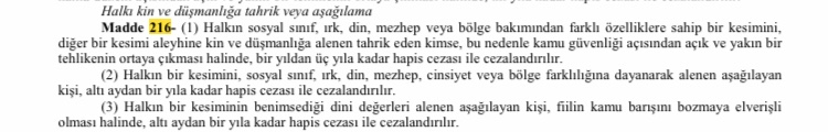 Şarkıcı Gülşen hakkında işlediği iddia olunan suç TCK'nın 216.maddesinde düzenlenmiş olup suçun cezası,bir yıldan üç yıla kadar hapistir. Ceza itibariyle tutuklama ölçülü olmadığından Sulh Ceza Hakimliğince verilen tutuklama kararı hukuka aykırıdır.