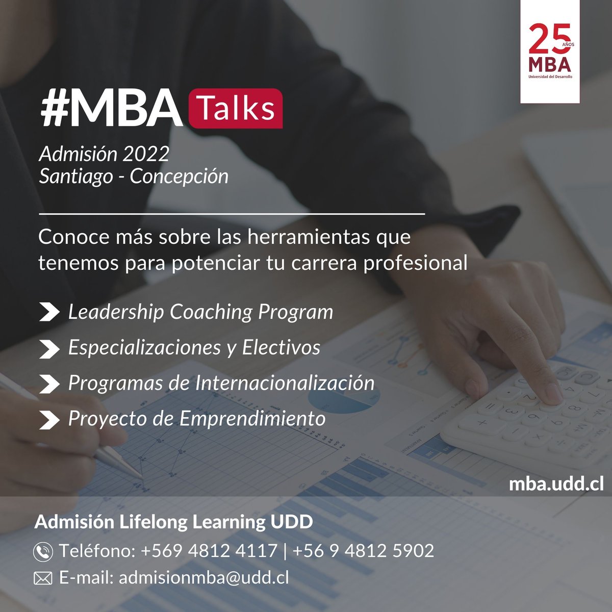 negociosUDD's tweet image. Te invitamos a participar de la primera versión del #MBATalks, un evento 100% online donde podrás conocer los aspectos más importantes de nuestro programa, junto a su director Fernando Sánchez.

Inscríbete⬇️
negocios.udd.cl/ver-seminario/…

#MBA #mbaudd #emprendimiento #innovacion