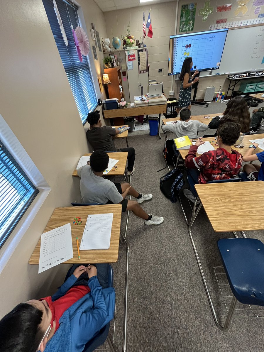 MadisonBottoms's tweet photo. @BushMSBroncos working with ratios from an M&amp;M bag had everyone engaged and enjoying math @garveyt1 @DrChapmanCFBISD @drdanawest @KOSullivanCFB #cfbproud #makelearningfun https://t.co/ToGEibSyPi
