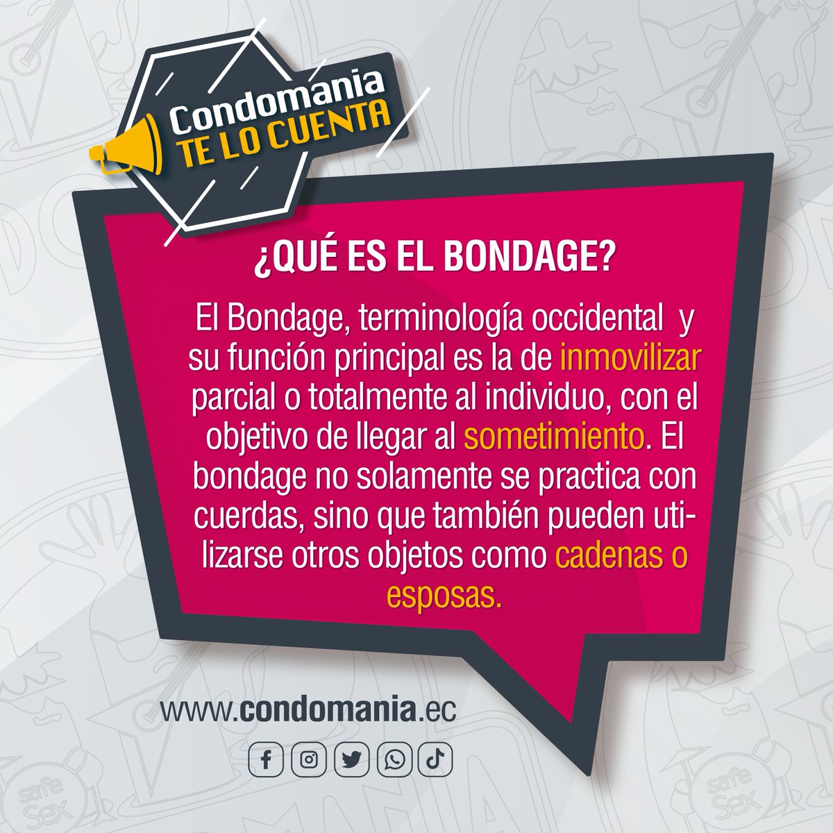 CondomaniaEC's tweet photo. #Condomaniatelocuenta Bodange el arte de atar 🤓👯‍♀️🪢
👉Visita nuestra tienda en línea https://t.co/kIGSB7Zeum⌨️🖱️💻📱
Encuéntranos en Quito:
Norte: Av. París N42-156 y Tomás de Berlanga 
Sur: Av. Mariscal Sucre calles Miguel Ponton y Antonio Carranza hasta las 18h00 https://t.co/FP7kejcuy6