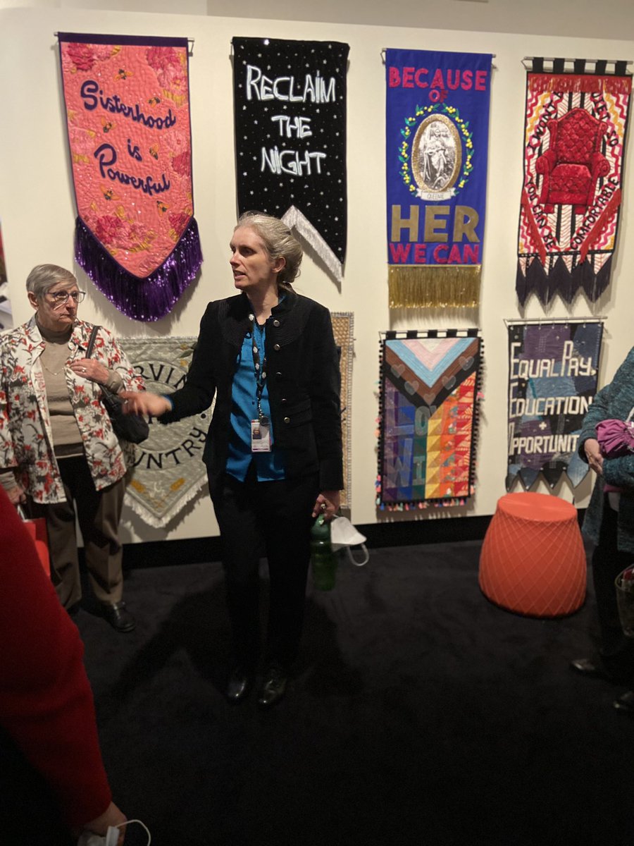 WomensLibraryAu's tweet photo. Library visit to @MoAD_Canberra to the Changemakers exhibition, and do the Pins, Pearls + Portfolios tour. 🙏to women like Edith Cowan, Susan Ryan, Joan Childs, Jessie Street, and other 🚺, who stuck their foot in the door to keep it open for other 🚺🚺🚺. #auspol #WomensRights https://t.co/dEmvBJbdID