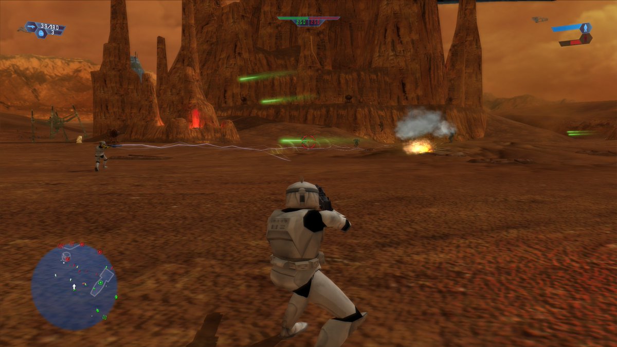 MelonsOTR's tweet photo. A journey that would one day see me traversing the jungles of Old Mombasa (Halo 3), swimming through the canals of Venice (AC2) &amp; fighting aliens through a mining ship (Dead Space 1) all started somewhere. 

....Geonosis (Star Wars: Battlefront 1)

Where did your journey start? https://t.co/WNH1TMegCa