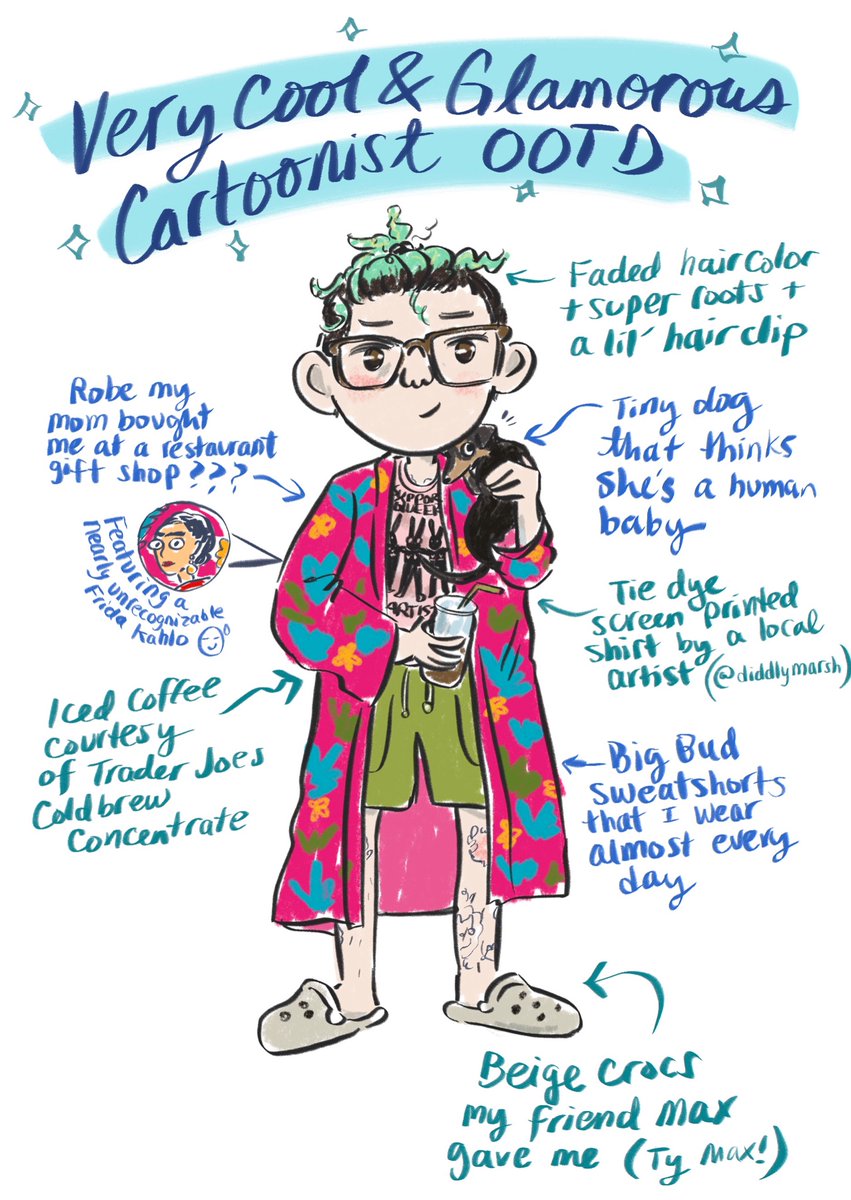 I'm a very cool and glamorous cartoonist, I swear! 