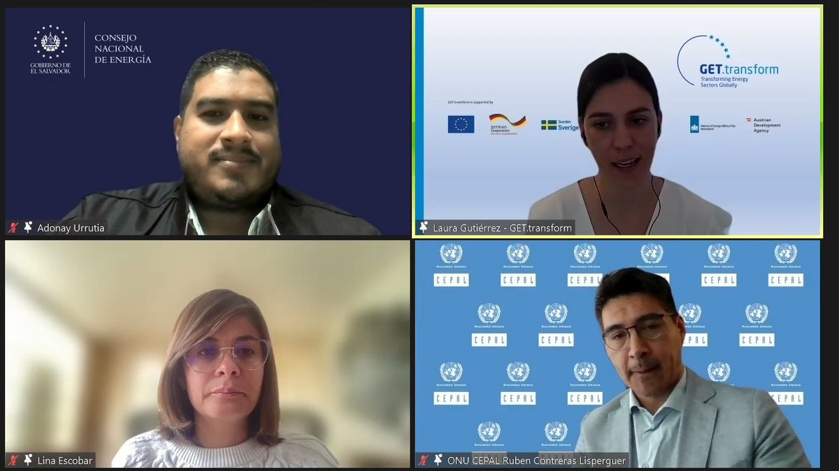 asielsalvador's tweet photo. #COREN2022 #Foro2 Conocemos los escenarios de largo plazo para la transición energética: afrontando los nuevos retos del futuro junto a Adonay Urrutia @CNE_ELSALVADOR, Lina Escobar, Minist. Energía y Minas #COL, Rubén Contreras, #ONU #CEPAL; modera Laura Gutiérrez, #GETtransform https://t.co/kgCwcuT4kI