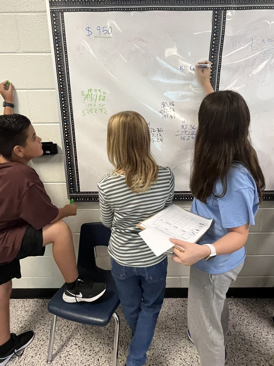 cassiefainter's tweet photo. Mrs. Brewer’s 6th grade Math applying adding and subtracting decimals to a real life scenario with a budget and a list of items necessary to complete a project. #ccsdfam #ccsdmath #onefreedom @FMSPatriots https://t.co/hshNCnIBuG