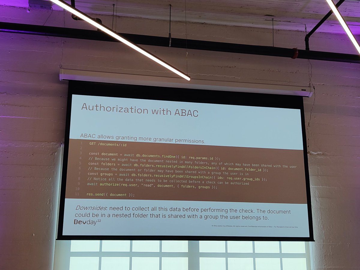 augvcor's tweet photo. Jonathan Whitaker gave us an indepth tour of the recently released @auth0 #FGA and @OpenFGA
#DevDaysSeattle https://t.co/Fae2M9Cui9