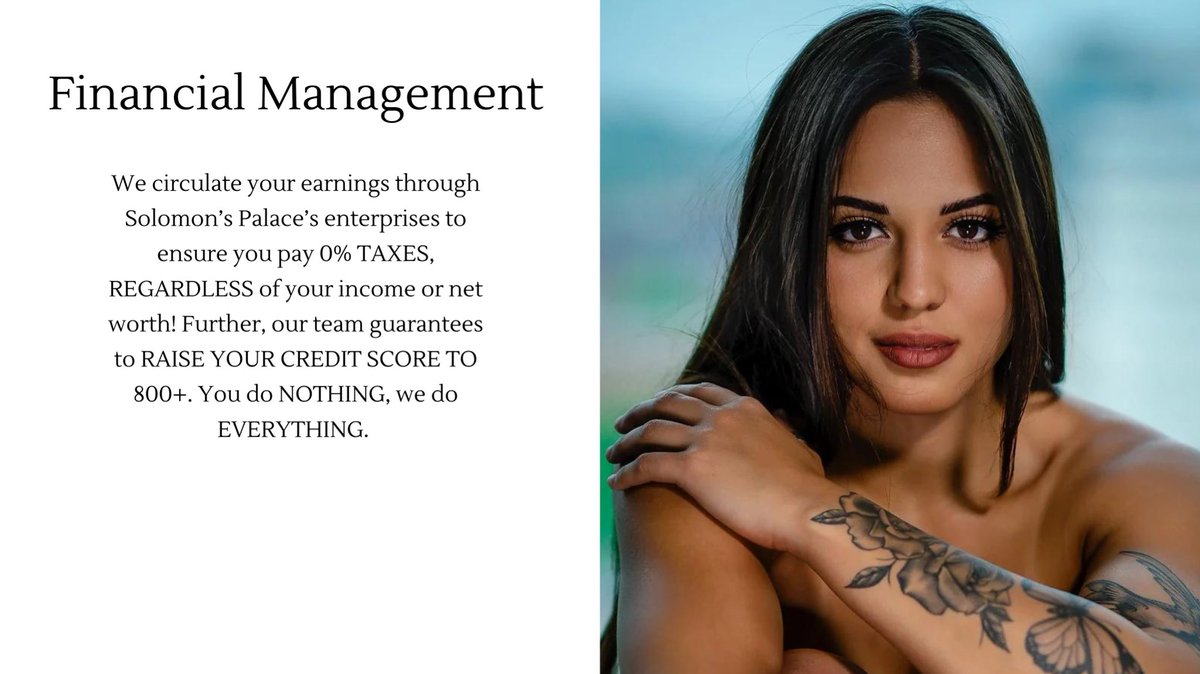 Our team handles your earnings, in a
legal manner, to ensure you PAY NO TAXES &amp; receive an 800+ credit score!