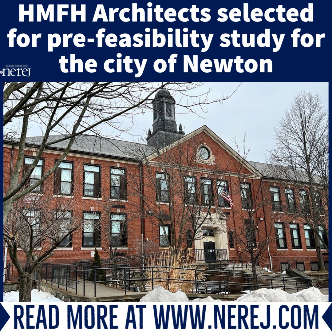 NEREJ's tweet photo. HMFH Architects selected for pre-feasibility study for the city of Newton - Read More here: https://t.co/KY9376jOJB #NEREJ #commercialrealestate @HMFHarch https://t.co/fUbyh4BWi7