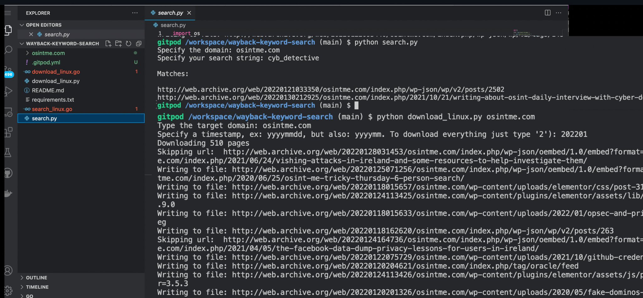 Cyber Detective🇺🇦 on Twitter "Wayback Keywords Search A tool that