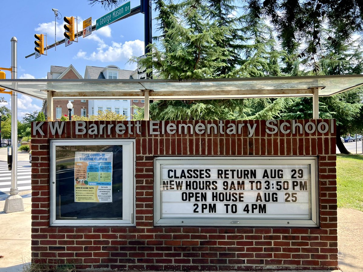 lsullivan's tweet photo. Barrett Open House today! Families drop by anytime between 2-4PM with your child to meet teachers &amp; staff then stop by blacktop playground area for a surprise #KWBPride @KWBPTA @CatherineHanAPS @KWBLittman #APSBack2School https://t.co/T8QPg2PomL