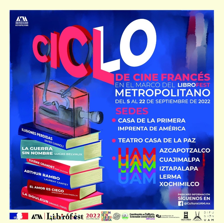 uamradiofm's tweet photo. Ciclo de cine francés.
.
🗓 SEPTIEMBRE 9
📍 Teatro del Fuego Nuevo, Unidad Iztapalapa
.
Cultura UAM Librofest Metropolitano UAM
#UAM #SoyUAM #CulturaUAM
#UAMInnovadora #Librofest #CineFrancés https://t.co/zDEsvzyIQr