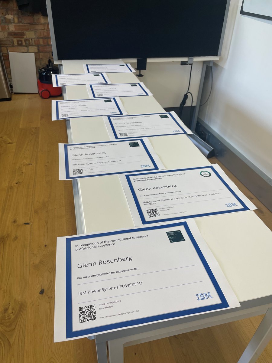 We're very happy to announce that our own Glenn Rosenberg, General Manager has completed 8 (Yes, 8!) IBM Certifications. Use this link to get in touch today and find out how we can create you a turnkey solution that scale to fit your needs: bit.ly/3OkvON7 ☎