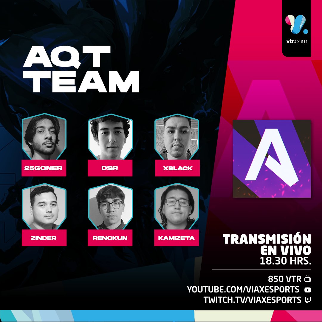 viaxesports's tweet photo. HOY El Torneo #ValorantReload 🏆vivirá su 4ta fecha de competencia 🔥 junto a nuestros amigos de @VTRChile 👏
@mksesportsgg 🆚 @aqtteam
Súmate a la transmisión #ENVIVO con @LaMinnifer @Nholograma @WrightOneFGC 📲
📺 850 VTR | 236 WOM
⏰ 18:30 hrs. https://t.co/BBC2RSFa4C