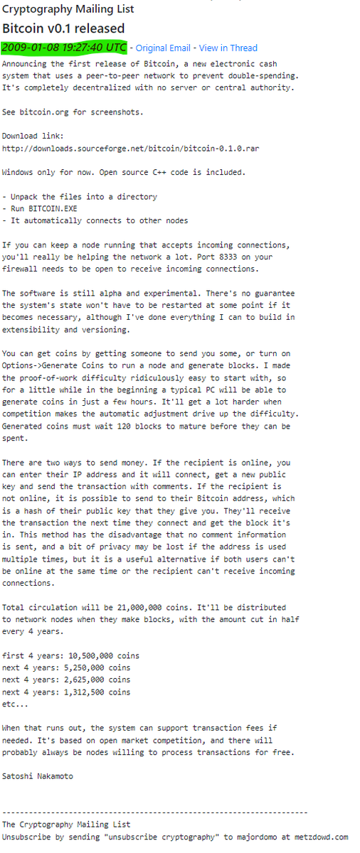 m_murfy's tweet photo. Bitcoin being "open source" does not mean it is "free to steal". Bitcoin was self-published by Satoshi, on https://t.co/endybezmnG, well before it was uploaded to Sourceforge or GIT. https://t.co/JIhGuhXGdP