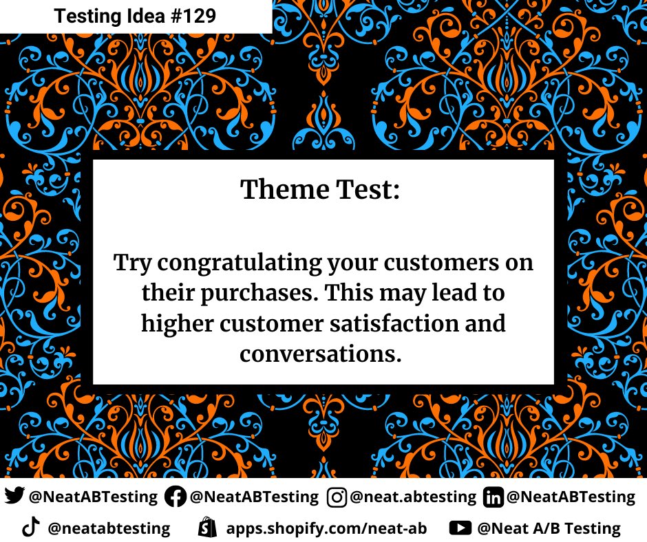 NeatABTesting's tweet photo. CONGRATULATIONS 🎉🎊 #neatabtesting #shopify #ecommerce #testing #testingideas #product #customer #satisfaction #congratulation #marketing #engagement #conversions https://t.co/s8yYrQHE3m
