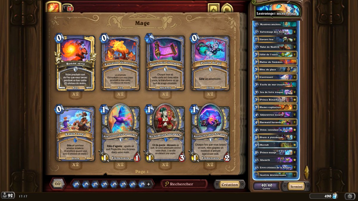 FrostWild3's tweet photo. lestratege1(French player) run to legend with mage secret (top 41 legend)
good matchup: Quest mage/pillager rogue/ odd pala/ reno priest/evenlock/shudder chaman/beast hunter
bad matchup: hard controle deck
winrate:55%
 decklist below
@neon31HS @HSTopDecks @slizzle466 https://t.co/kzJvXiVHvu