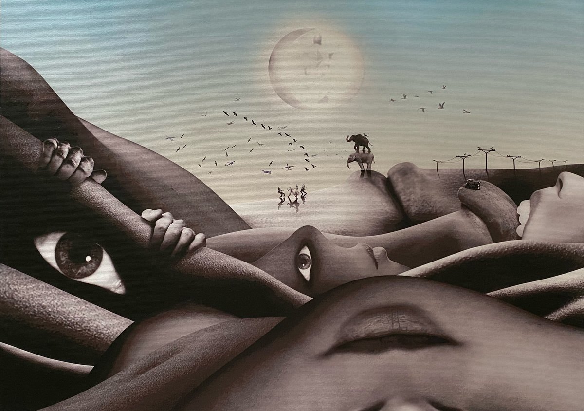 loisvoirol's tweet photo. 𝕯𝖆𝖓𝖈𝖎𝖓𝖌 𝖚𝖓𝖉𝖊𝖗 𝖙𝖍𝖊 𝖒𝖔𝖔𝖓 is an early work from 2019 &amp; actually the first piece that I ever minted 👁‍🗨 https://t.co/r8vMZ4feE1