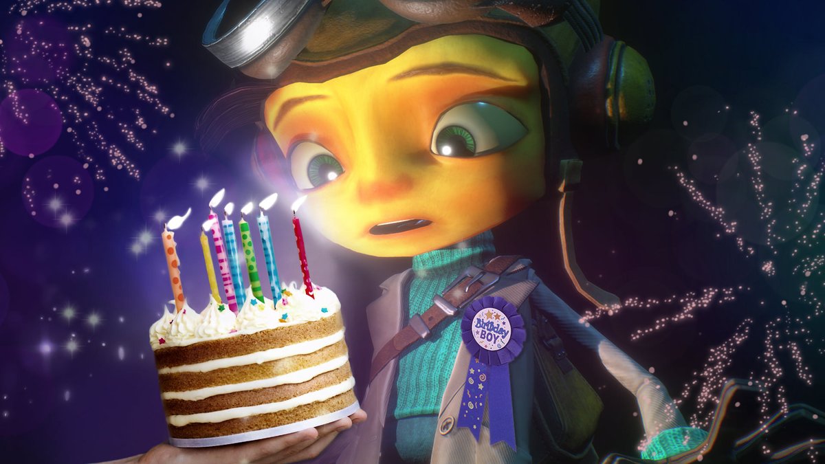 DoubleFine's tweet photo. Time flies! It is the one year anniversary of Psychonauts 2's release! Bust out the cake!

Throughout the next weeks, we'll share a fresh looks at P2's design. Levels will be explored, art shared, and glitches will be shown.

See it at Double Fine dot com: https://t.co/akjxOqQ39n https://t.co/GPkMY96WnD