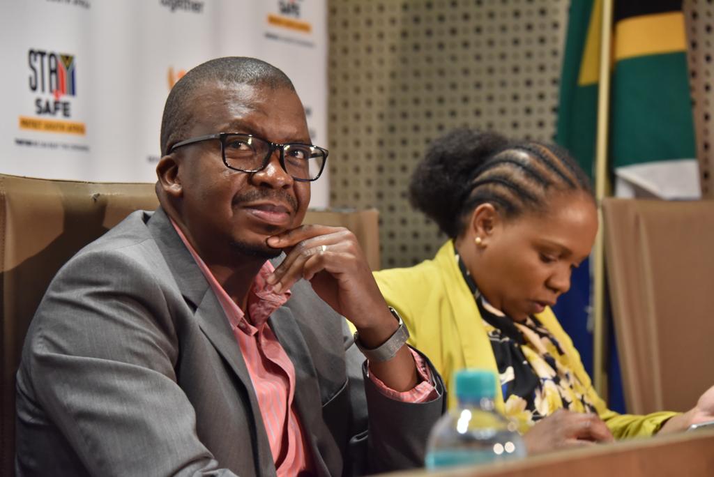 Khu_Ntshavheni's tweet photo. Today I briefed  the nation on the progress made on Broadcasting Digital Migration, I  was also joined by the aspirant President of the Republic Tumelo Moloko who is a 15 years old grade 9 female learner,  Acting Director General Ms Nonkqubela Jordan-Dyani and https://t.co/GmwNxW9kCh
