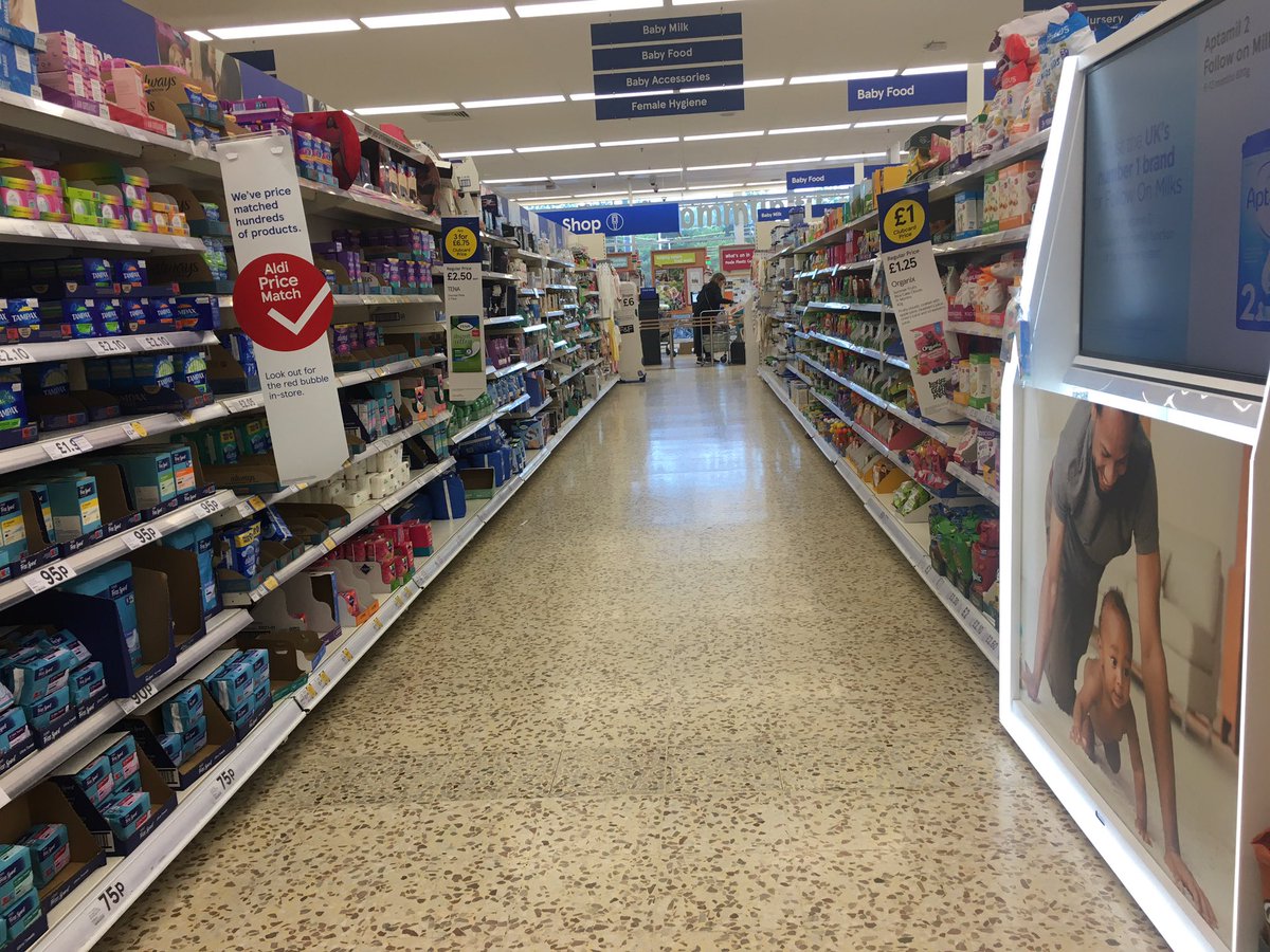 LucyVolpin's tweet photo. You lovely people at @Tesco have made a decision to put female hygiene products on the same isle as baby products. This makes sense. I understand. And it’s probably not until you loose a baby that this becomes a problem. #babyloss #miscarriage 
Any chance of change? https://t.co/LZf0rZAssY
