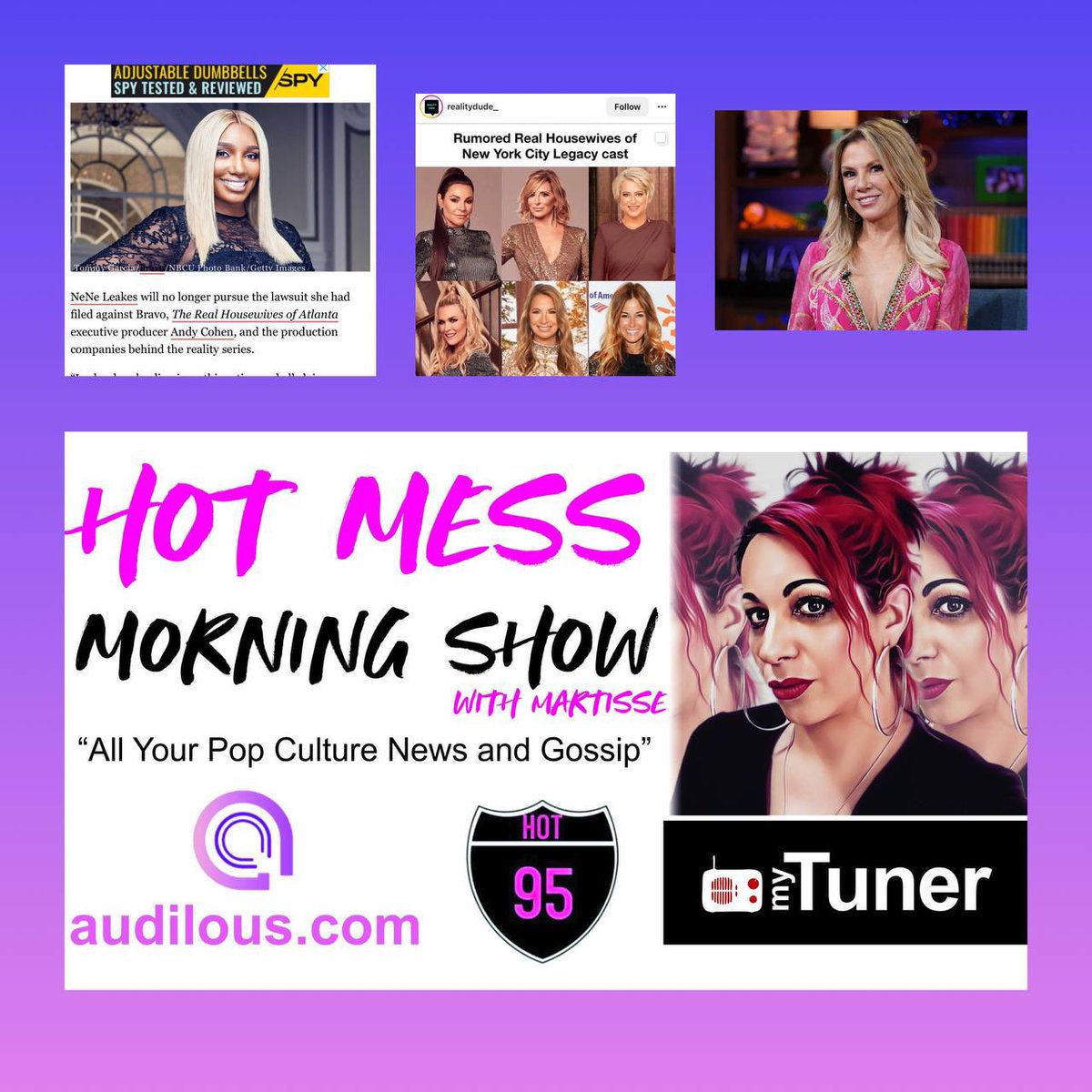 myhot95's tweet photo. The Hot Mess Morning Show is back bringing you that daily dose of Pop Culture! Tune in M-F 6-10am with @MartisseM  
#popculture #radio https://t.co/qGjnAGtjRl