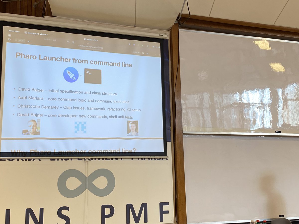 StOnSoftware's tweet photo. Pharo Launcher from the command line! Christophe Demarey #ShowUsYourProjects #esug22 https://t.co/4RkIoCdPxd