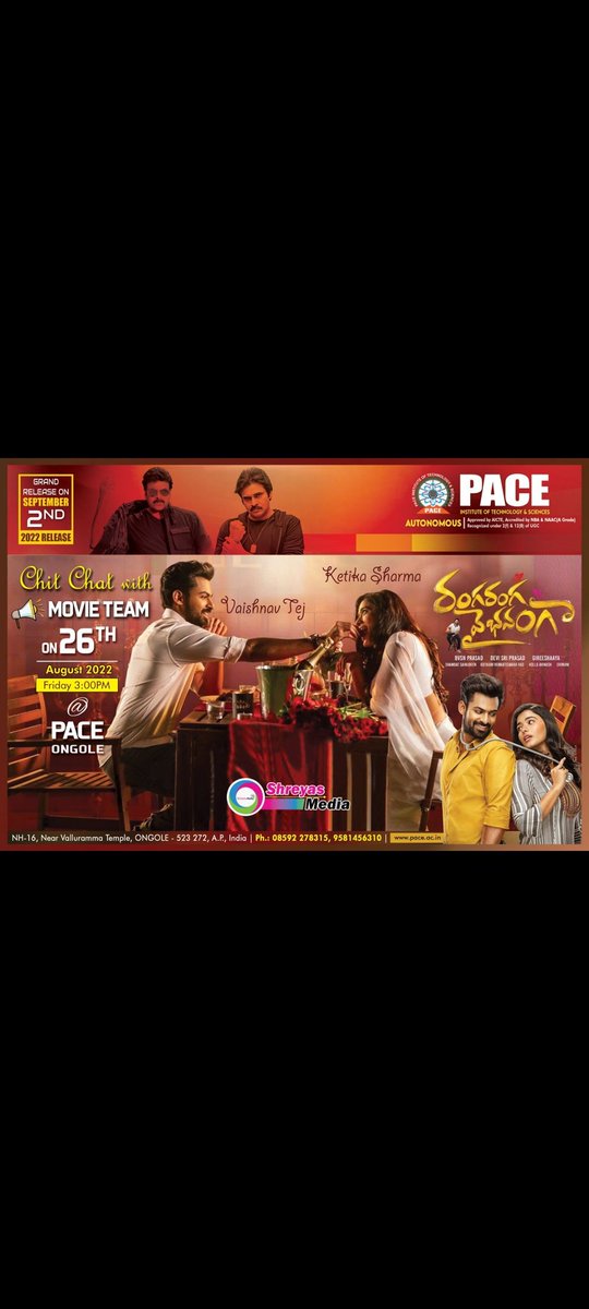 vajithVKRC18's tweet photo. @TheKetikaSharma Waiting for tmrw🥰🥰at our clg #pacecollege
#ongole https://t.co/Dfi9zJ2ZNg