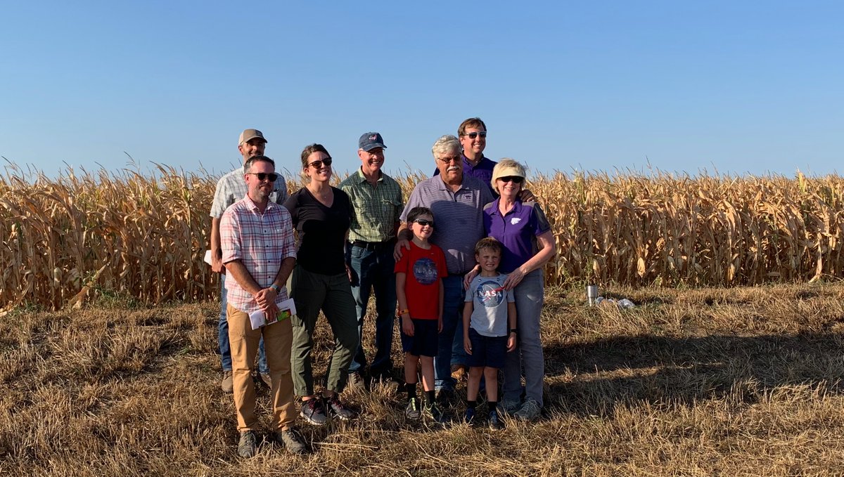 KStateKCARE's tweet photo. The #KCARE team a fantastic afternoon yesterday with the #Space4Ag tour at the #FlicknerInnovationFarm. Discussions ranged from imagery technology to runoff data to the use of soil moisture meters. Thanks to @NASAEarth and the 5th, 6th, and 7th generations of the #FlicknerFarm! https://t.co/inZFXfOsf4