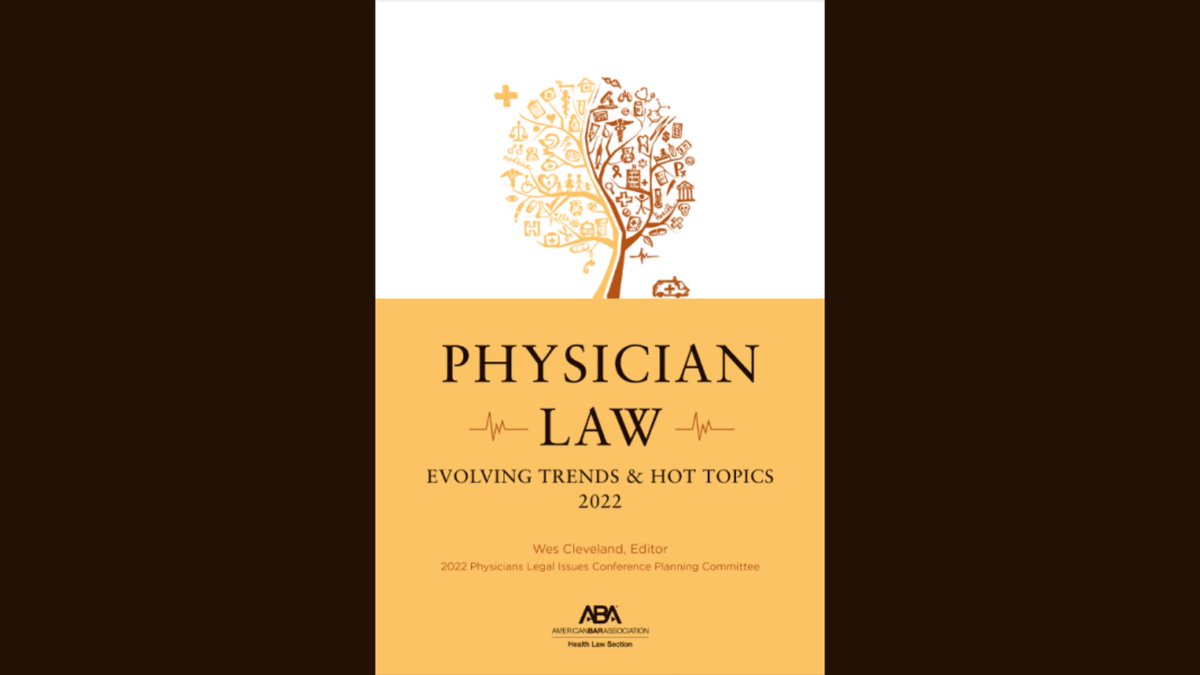 Physician Law: Evolving Trends &amp; Hot Topics is an excellent reference for clinicians and professionals who want to stay abreast of current legal and regulatory issues impacting their practice. The 2022 edition is available now at bddy.me/3QOKtkJ.