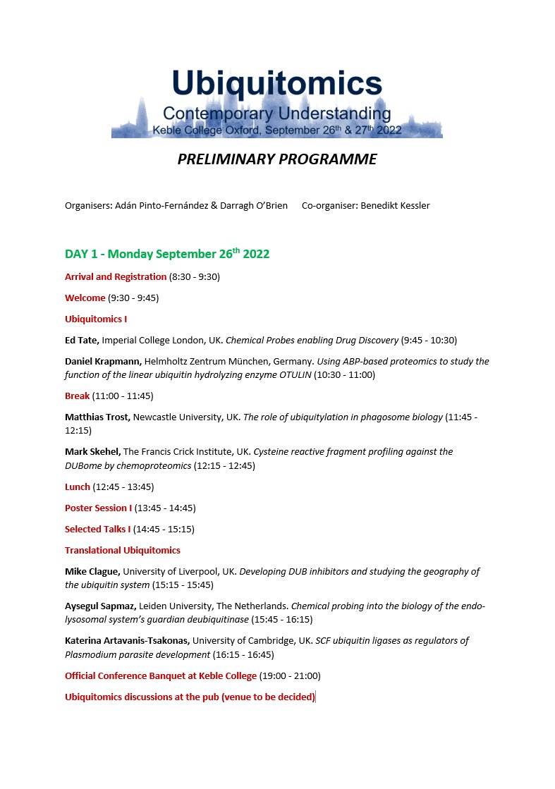 Oxford Ubiquitomics Symposium 2022 tweet media