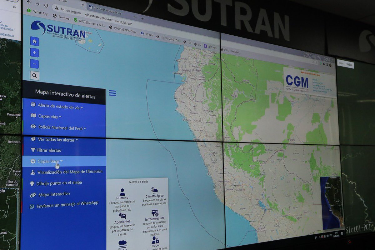 sutranperu's tweet photo. Sutran presentó el mapa virtual #AlertaSutran, donde transportistas y usuarios de los servicios de transporte interprovincial podrán ver en tiempo real el estado de carreteras antes y durante su viaje. 🗾 Accede desde aquí: https://t.co/jDNqaLMyJO
🗞 NDP: https://t.co/hjCDfk6rAI https://t.co/XzMnQWd9gb