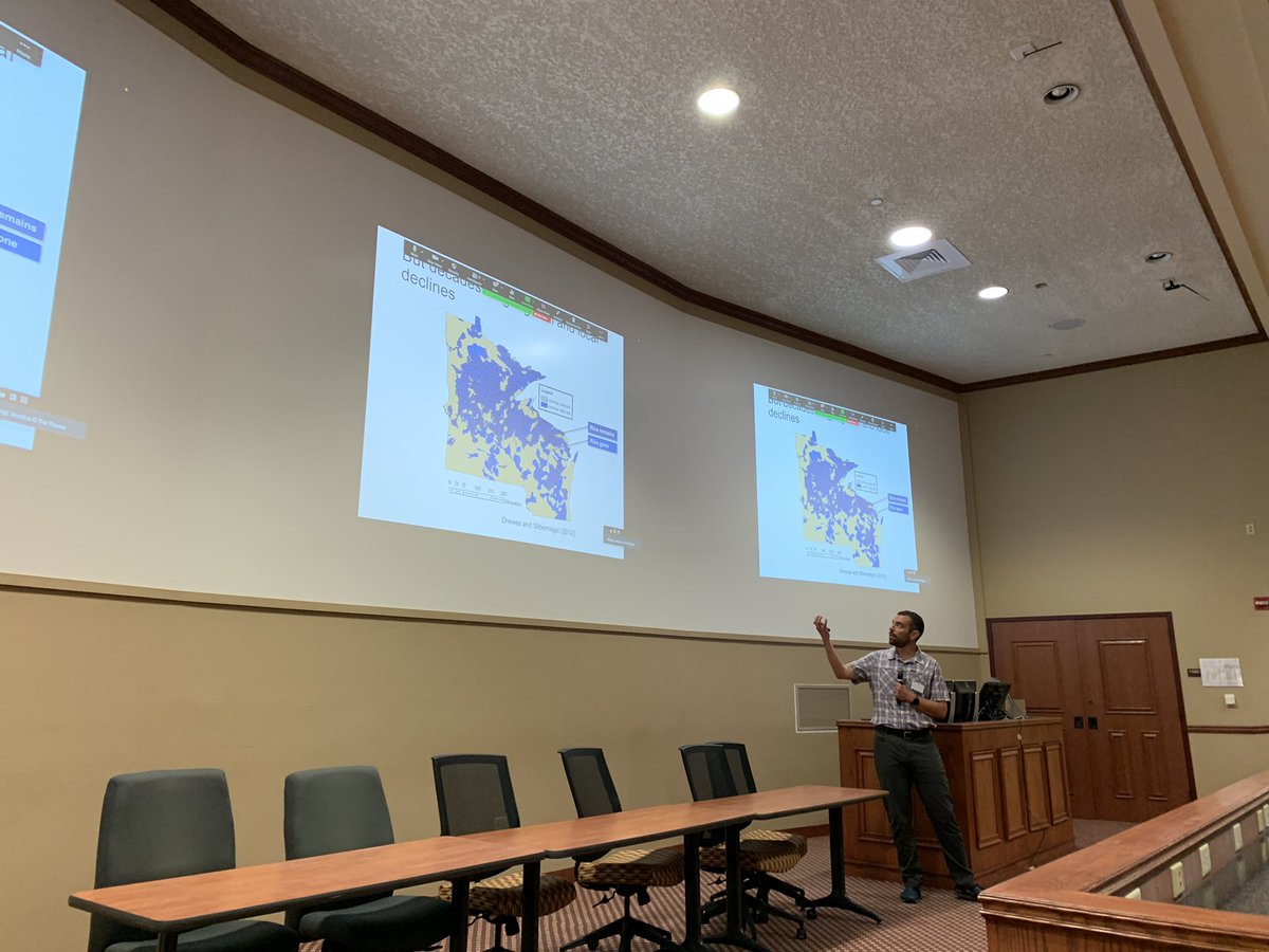 mw_casc's tweet photo. MW CASC researchers Holly Embke (@fishandbugs) and Dan Larkin share project highlights #mwcasc22 https://t.co/Gs5KFplV8V