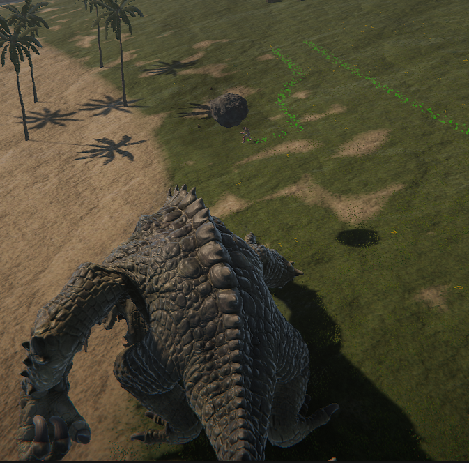 primal_hunger's tweet photo. Think you're having a bad day? At least you're not a ghoul about to get domed by a boulder twice your size. #gamedev #gamedesign #primalhunger #kaiju #steam #xbox #PlayStation5 https://t.co/IPgWYhikq8