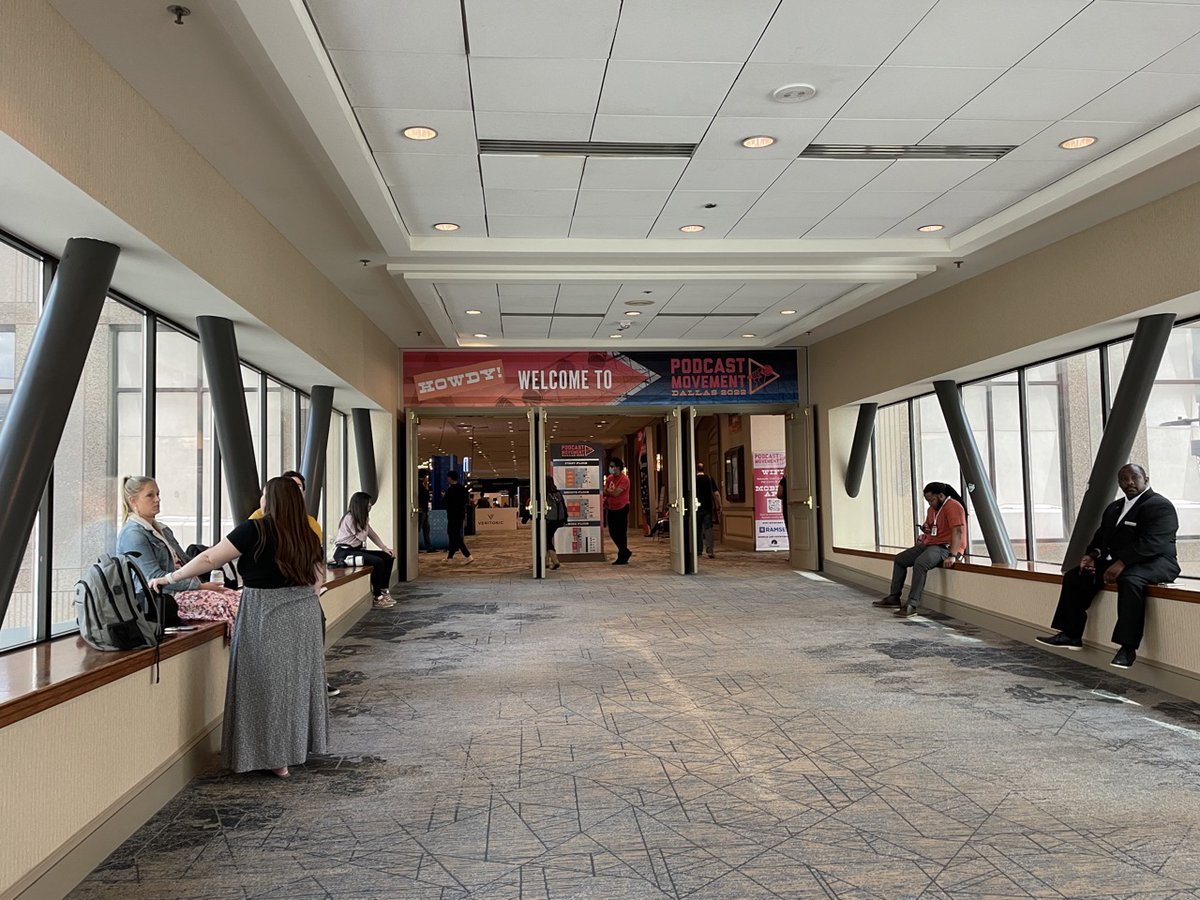 SoundStackHQ's tweet photo. Day 2’s a wrap! Kicked off the first day of the SoundStack Solutions Stage at @PodcastMovement, with our very own @RockieThomas opening up the stage’s events.
On to day 3! #PM22 #audiosimplified https://t.co/MBw4d6SUBY