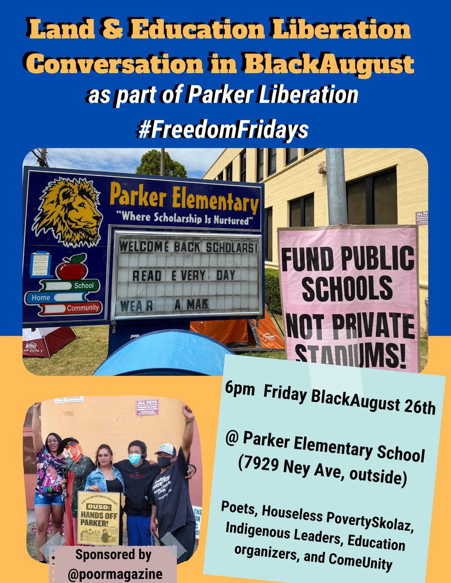 PovertySkola's tweet photo. Land &amp; education Liberation conversation and prayer 4 #MamaEarth from #Parker to #Palestine To #PeoplesPark to #Poormagazine becuz MamaEarthisNOT4Sale @poormagazine @saveparker510 @defendppark @corrina_gould https://t.co/gBfkFajKRg