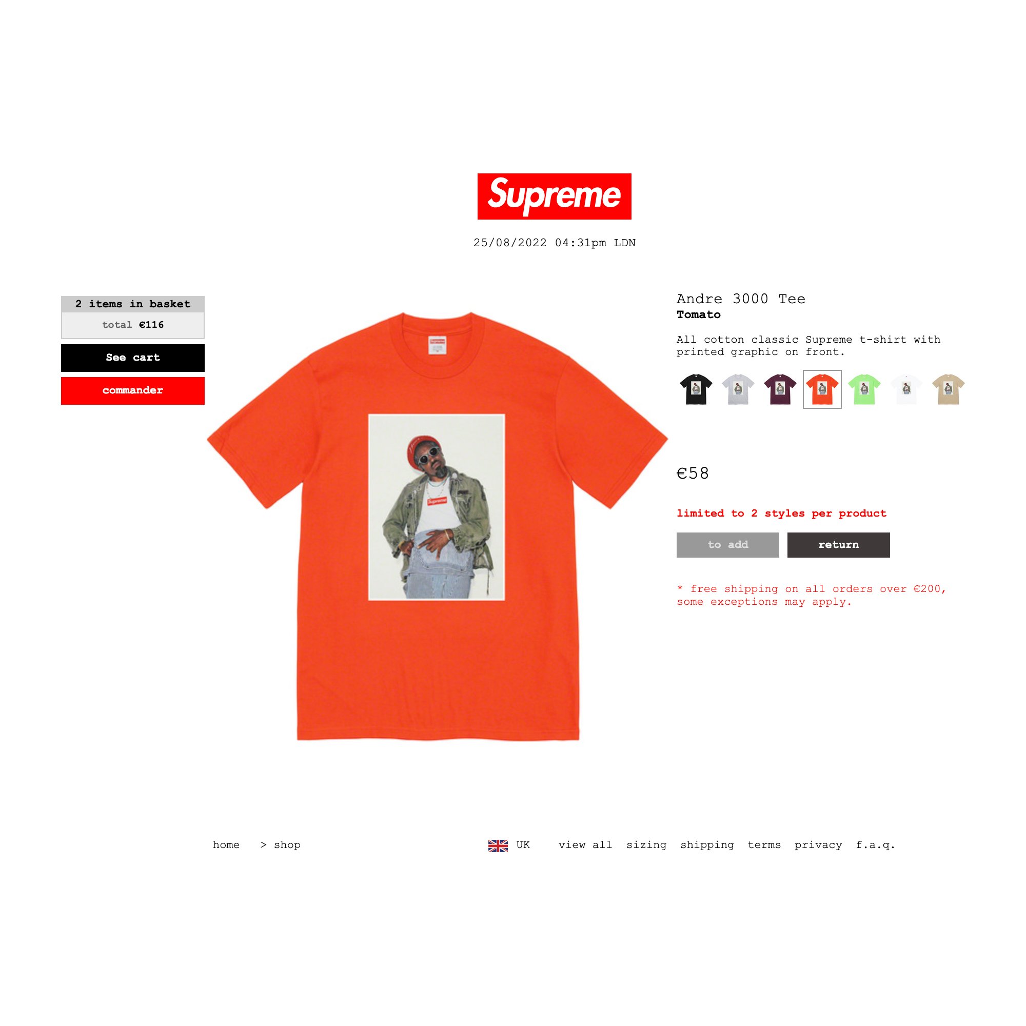 Supreme Drops on Twitter "You are now able to buy 2 styles of the same