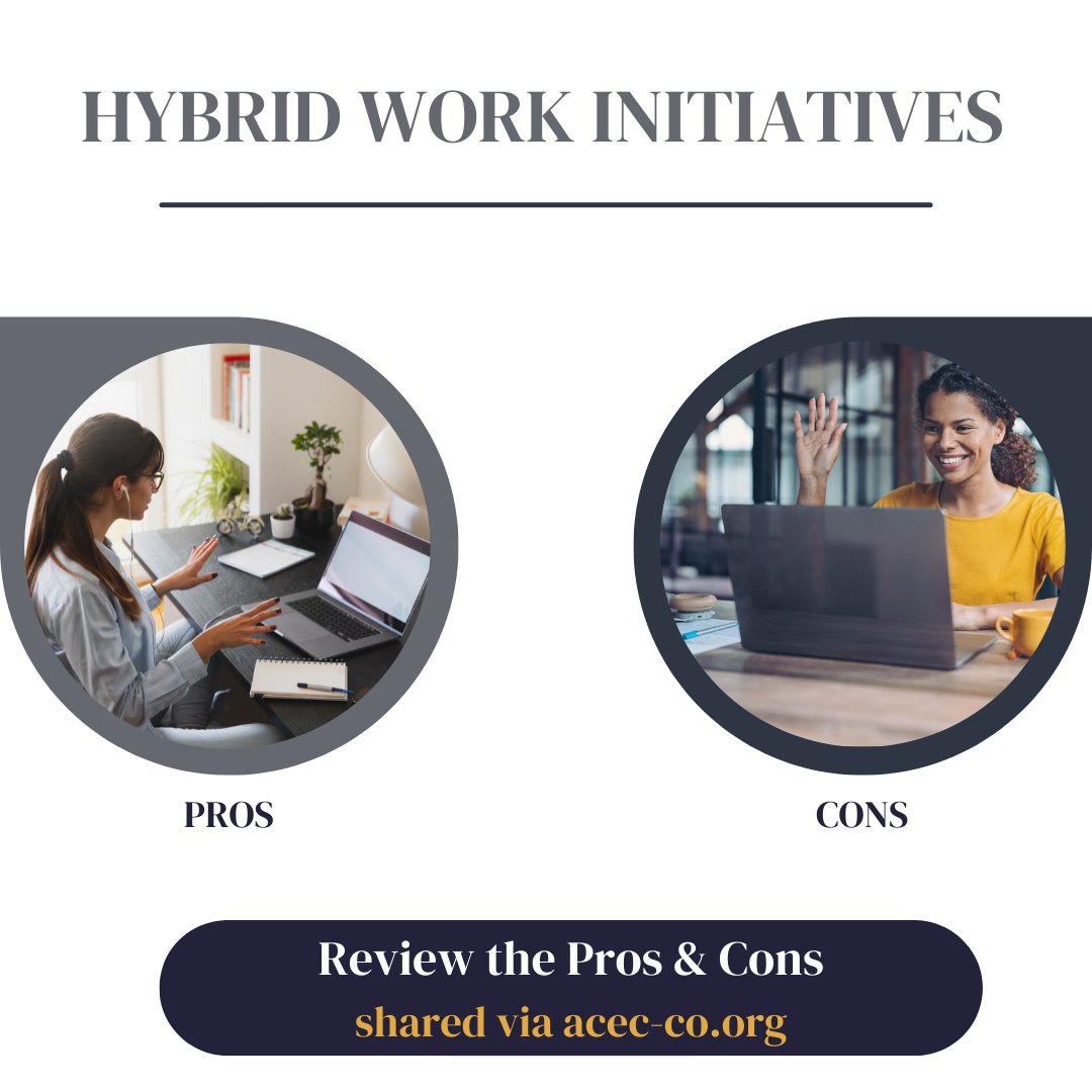 ACEC_CO's tweet image. Review the Work From Home Pros vs. the Cons and how to actually embrace a hybrid work environment ow.ly/8ZXS50KshEs 

#EvolutionOfWork #BusinessOfEngineering