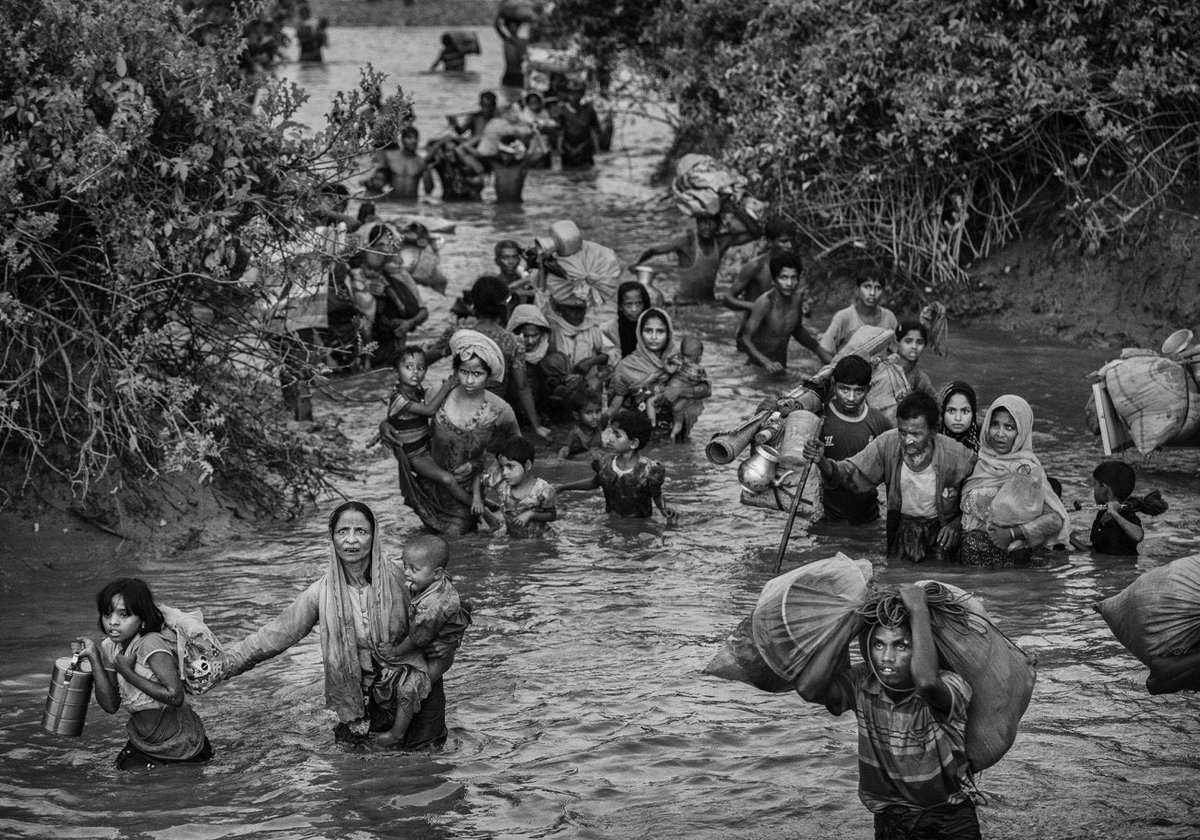 Fast vergessen: Heute vor 5 Jahren, am 25.8.2017, begann der Exodus der #Rohingya aus #Myanmar. Mehr als 600.000 flohen vor „ethnischen Säuberungen mit genozidaler Absicht“ (UN). Der für die damaligen Massaker verantw. frühere Armeechef Ming Aung Hlaing ist der heutige Juntachef.